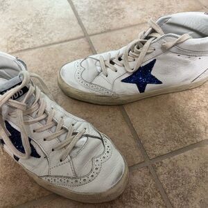 Golden goose mid star leather wing tip sneakers size 39